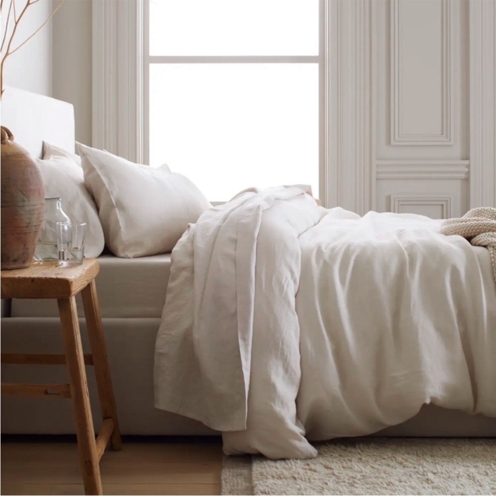 King/California King Quince Linen Duvet Cover - Picture 4 of 9